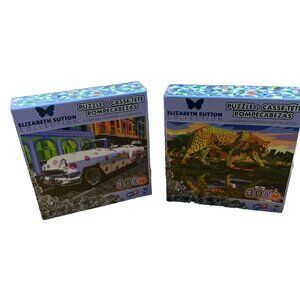 Elizabeth Sutton Puzzles LOT of 2 300 Pc Sure Lox #03176 #03177 Sealed New